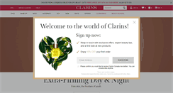Desktop Screenshot of clarins.ca