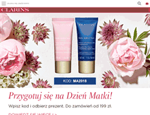 Tablet Screenshot of clarins.pl